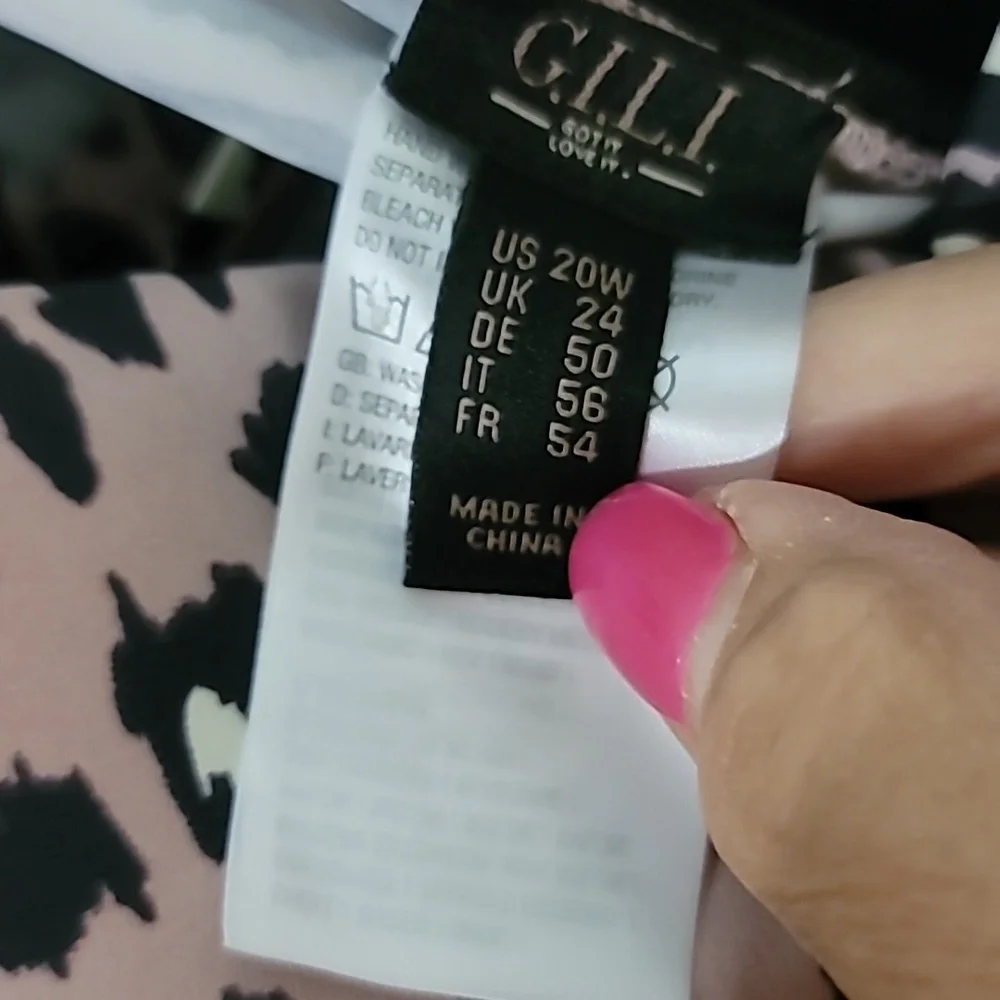 G.I.L.I. Pink and Black Bustier Peplum Swim Tankini - Picture 4 of 8